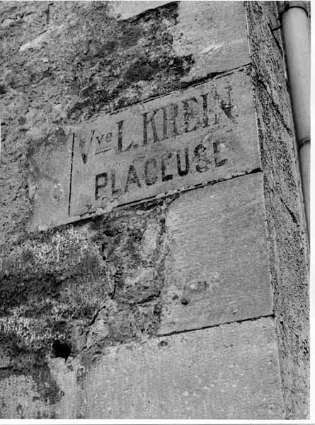 Martin rue St 1959 04 vieille maison de 1796 inscription Vve L Krein Placeuse